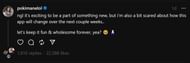 The Twitch streamer's post on Threads, dated July 6, 2023, 1/2 (Image via Threads)